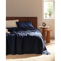 Madame Coco Femand Tek Kişilik Yatak Örtüsü Lacivert