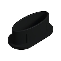 Cateksss 20x40 Mm Elips Kedi Gözü Profil Tapası Siyah - 20 Li Paket