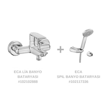 Eca Lia Banyo Bataryası - 102102888 , Eca Spıl Banyo Üst Takım Ma Gri