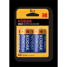 Kodak Max Serisi D Alkalin Büyük Pil 2'li