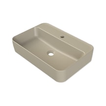 Turkuaz Cerastyle Hera Tezgahüstü Mat Cappucino Lavabo 60 42 Cm Kahverengi