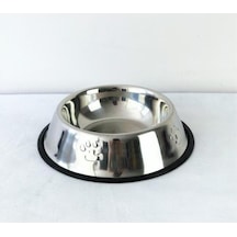 Pati Desenli Kedi Köpek Çelik Mama Kabı 32 Oz