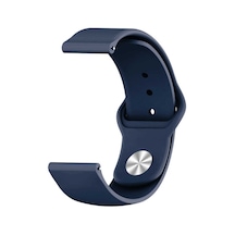Ekılıf - Samsung Watch 3 45mm Uyumlu - Kordon 22mm Silikon Kordon Krd-11 - Mavi