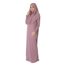 Yeni Gül Kurusu Fermuarsız Namaz Elbisesi Gülkurusu