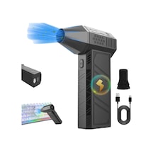 Aee Turbo Jet Fan 120.000 Rpm Şarjlı Ek Başlıklı 3 Kademeli Fenerli Basınçlı Hava Püskürtme Temizleyici Taşınabilir Toz Üfleme Pc Klavye Kasa Oto Araç Kurutucu Su İtici Araba Temizliği Mangal Fanı