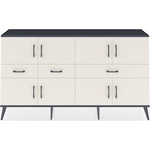 Arges Konsol 5 Raflı 3 Çekmeceli 8 Kapaklı 176x30x99 Antrasit-aytaşı Aytası - Antrasıt