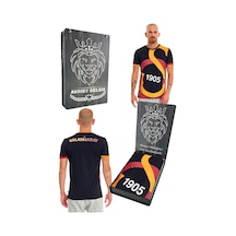 Galatasaray Unisex Siyah Arma T-shirt Kişiye Özel Kutulu 001