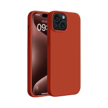 Apple iPhone Uyumlu,15 Kılıf First Silikon - Kırmızı Çok Renkli