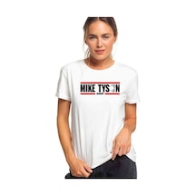 Mike Tyson Academy Baskılı Beyaz Kadın Tshirt (534310282)