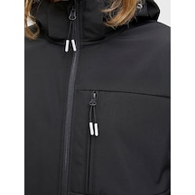 Jack & Jones Jjthatcher Softshell Hood Erkek Mont - Siyah - 12279288 Siyah