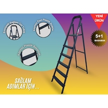 Homtiva 5+1 Merdiven Antrasit-siyah