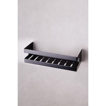 Duş Raf Sistemi Siyah Renk 98x100x250 Mm Çok Renkli