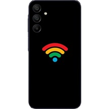 Samsung Galaxy A15 Uyumlu Wifi Simgesi Baskılı Silikon Kılıf Renkli