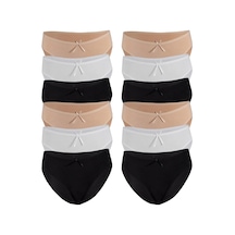 Kadın 12'li Paket Bambu Bikini Külot Renkli