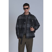 Lufian Broken Erkek Basic Gömlek Slim Fit Siyah Siyah 112010667100100
