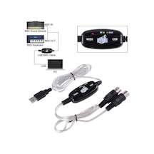 Usb Midi Kablo Org Adaptör Keyboard Adapter Piyano - 2 Metre