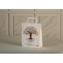 Eczane Kraft Çanta Beyaz 22 x 10 x 27 CM 100 Adet