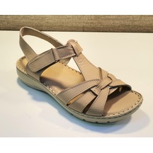 Castle Black 22306 Bayan Deri Comfort Sandalet Bej