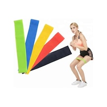Pilates Squat Aerobik Direnç Lastiği 5 Li Paket Belirtilmemiş