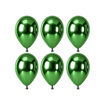 Yeşil Renk Lateks Krom Balon 30 Cm - 6 Adet
