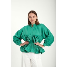 Modatalika Kadın Özel Tasarım Beli Lastikli Gömlek 001