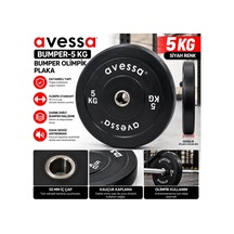 Avessa Bumper-5kg Bumper Olimpik Plaka 5 Kg