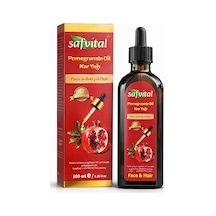 Safvital Nar Yağı 100 Ml Soğuk Sıkım Saf Bitkisel Yağ Cilt Saç Bakım Nemlendirici Parlaklık Etkili Doğal