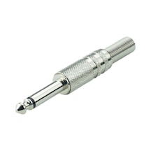 6.3Mm Mono Jack Metal Çivi Jak - Lehim Tipi Gitar Jack