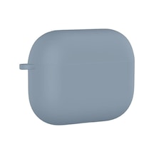 Apple İle Uyumlu Airpods Pro 3 Standart Silikon Kılıf Lavendery Gray