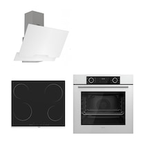 Ferre Fryart XE63CB - MS261 - D064 Elektrikli Beyaz Cam Ankastre Set + Su Arıtma Sürahisi