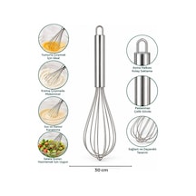İbico İ22-060 Çelik Metal Çırpıcı 30cm Çırpıcı: 18cm + Sap: 12cm Krom Saplı - 12'li Paket