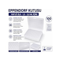 Eppendorf Kutusu - 100'lü 0,5 -1,5 -2,0 İçin