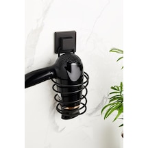 Neler Geldi Neler Fön Makinesi Askısı Yapışkanlı Saç Kurutma Makine Askısı, Mat Siyah Fönlük, Fön Makine Ask Çok Renkli