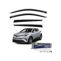 Niken Toyota Chr Cam Rüzgarlığı Kromlu 4&apos Lü 2018+ Sonrası