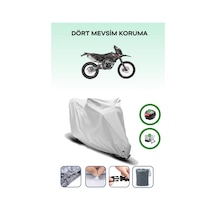 Gri Arka Çanta Ve Kilit Uyumlu Asya Rx 250 Cross Uyumlu Motor Brandası