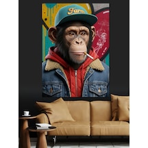 Ahşap Tablo Kapüşonlu Hip-hop Maymunu Çocuk Odası Tabloları