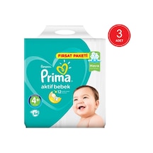 Prima Pampers Aktif Bebek Fırsat Paketi Bebek Bezi 9-14 KG 4 Beden 3 x 54 Adet 3'lü