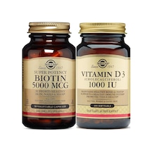Solgar Biotin 5000 Mcg 50 Kapsül Solgar Vitamin D3 1000 Iu 100