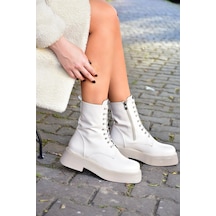 Fox Shoes Bej Kalın Tabanlı Günlük Kadın Bot Postal L610130109