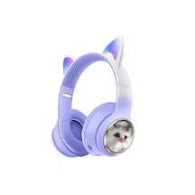 Torima HD11 Sevimli Kedi Karükatür Bluetooth 5.3 Kulak Üstü Kulaklık