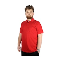 Mode Xl Erkek Tshirt Polo Yaka Cepli Klasik Pike 20552 Kırmızı 001
