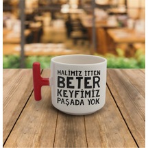 Halimiz Itten Beter Baskılı T Kupa Beyaz