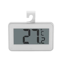 Sones Ayarlanabilir Standlı Büyük Lcd Buzdolabı Termometresi Mıknatıslı Dijital Termometre Beyaz