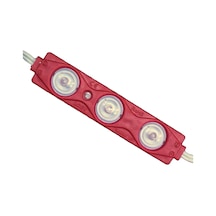 10 Adet Kırmızı 12v 1.5w 3 Ledli Mercekli Parmak Led Modül 2835sm