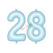 28 Rakam Folyo Balon Mavi Rengi 76 Cm