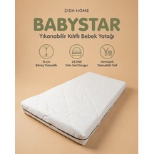 Babystar 10 Cm Sünger Bebek Ve Çocuk Yatağı Fermuarlı Yıkanabilir Kılıf Beşik, Anne Yanı, Park Yatak Ve Montessori 24 Dns Orta Sert Sünger Koruyucu Süprem Tamzara Kumaş 80 x 140 CM