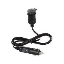 Dofolink 12v 6a Siyah 2 Metre Kablolu Sigara Çıkartma Soketi, 20 Awg Teli İle Güç Uzantı Kablosu