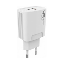 Super Şarj Adaptörü Çift Şimşek Simgesi Pd Usb Tüm Cihazlar Için Turbo Hızlı Şarj Başlığı Diğer