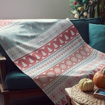 Yılbaşı Tasarımlı Dekoratif Tv Battaniyesi - Tek Kişilik Battaniye 95 X 145 Cm Çok Renkli