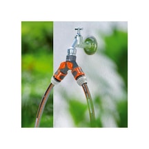Gardena 2 Yollu Vana: 26,5 Mm G 3/4 İnç Dişli Musluk İçin Su Dağıtıcı, İki Cihazın Aynı Anda Bağlanması İçin, Her İki Çıkış Ayarlanabilir 938-20